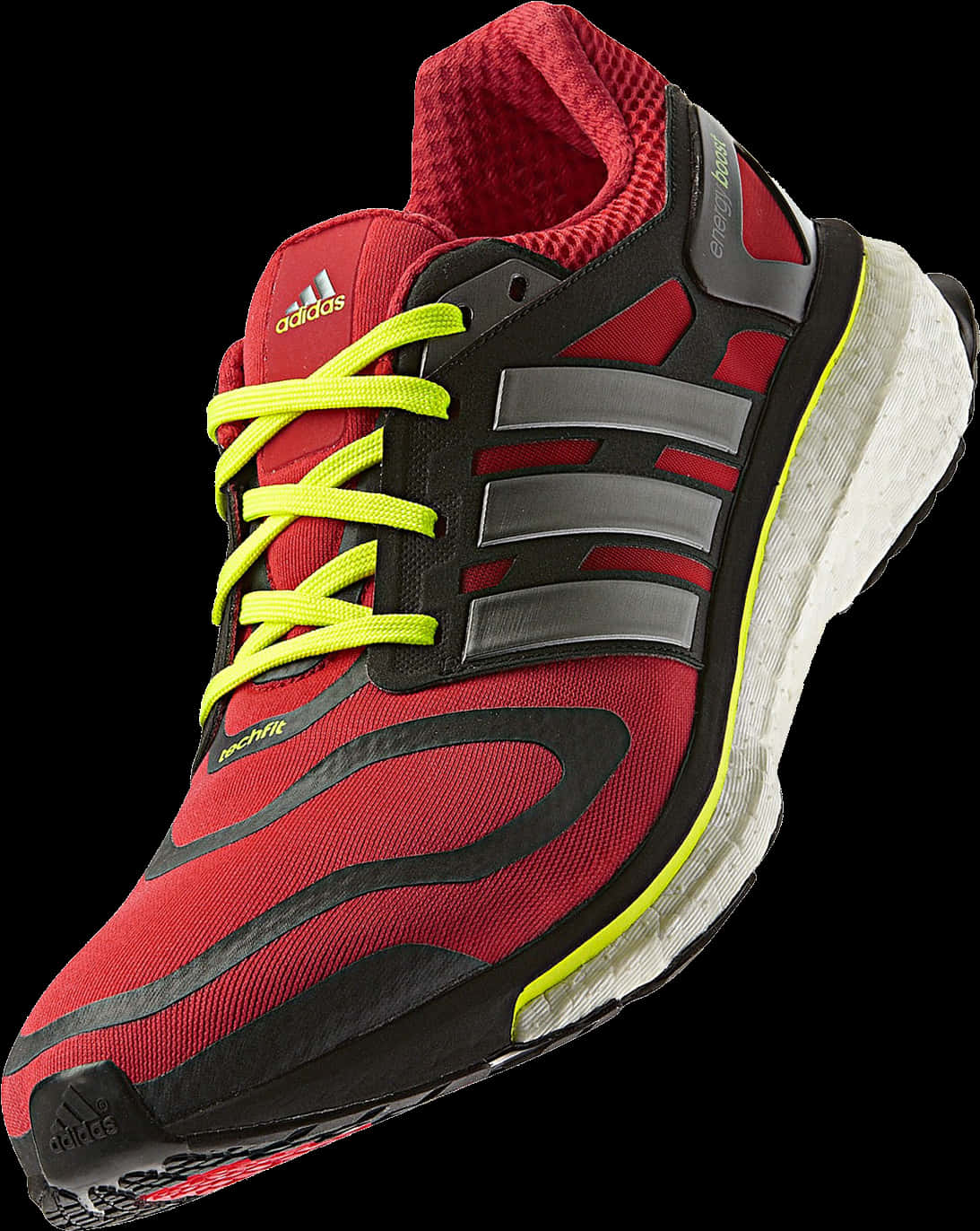 Red Black Adidas Running Shoe PNG Image