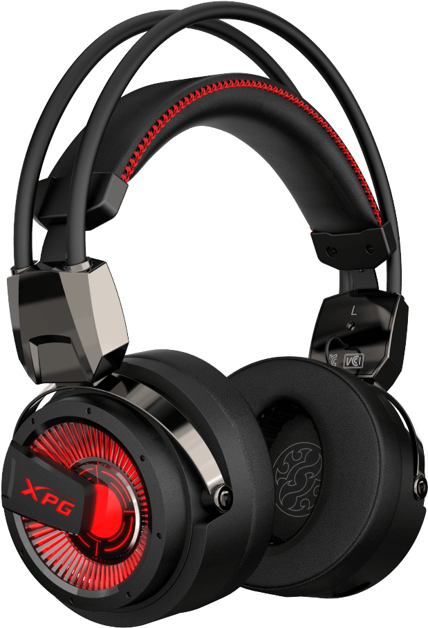 Red Black Gaming Headset PNG Image