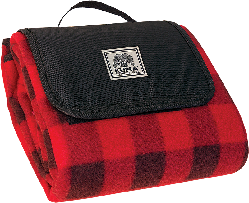 Red Black Plaid Blanketwith Carrying Case PNG Image