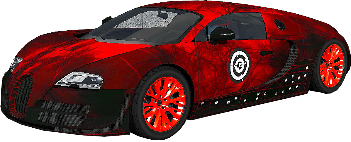 Red Black Sports Car3 D Model PNG Image