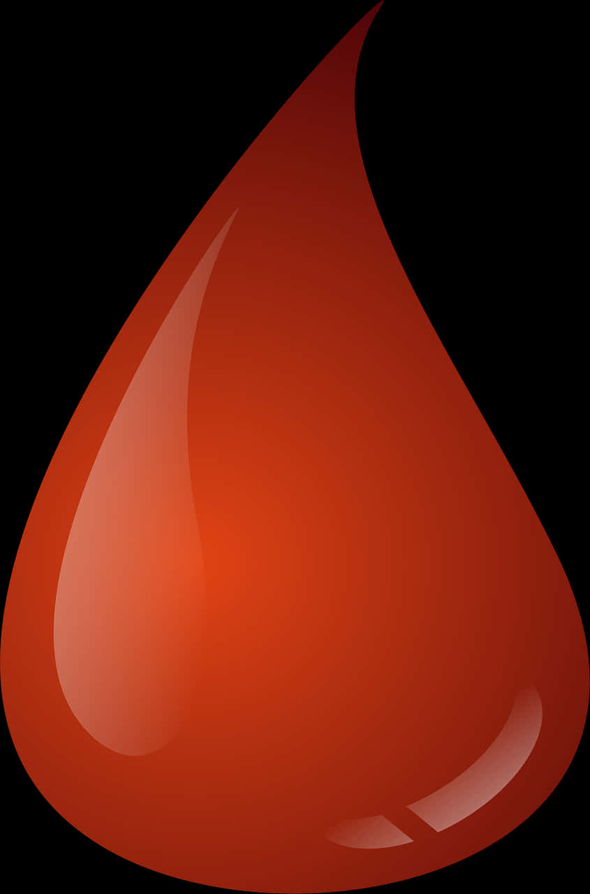 Red Blood Drop Graphic PNG Image