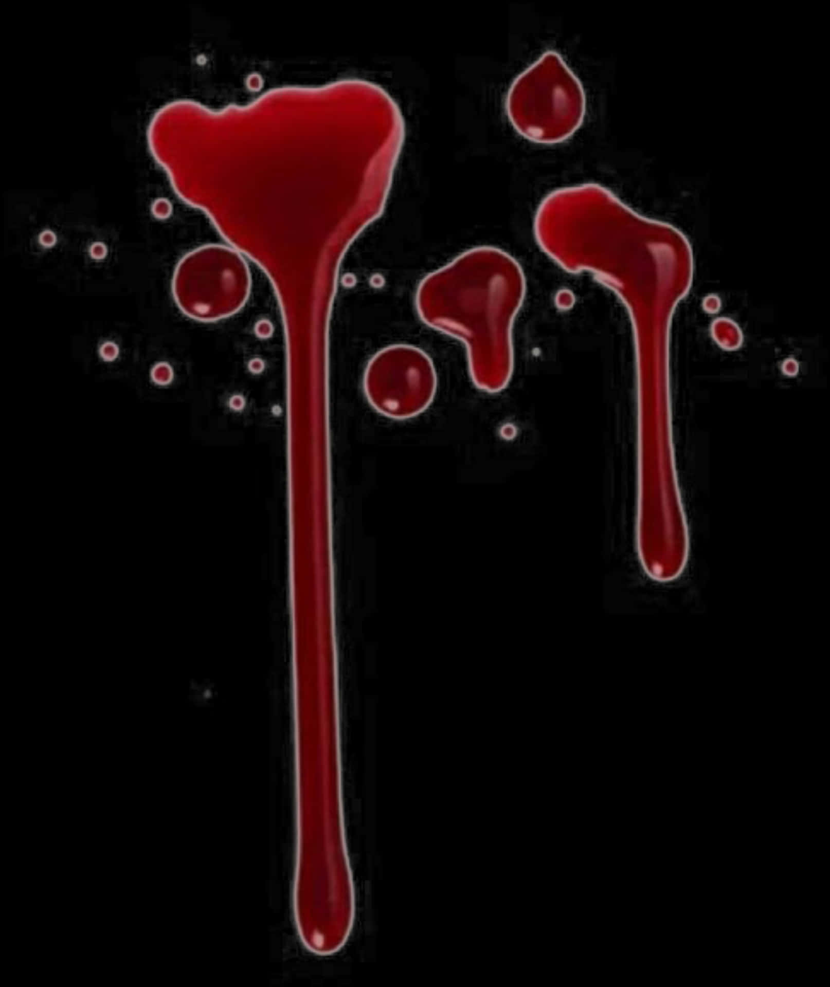 Red Blood Splatter Artwork PNG Image