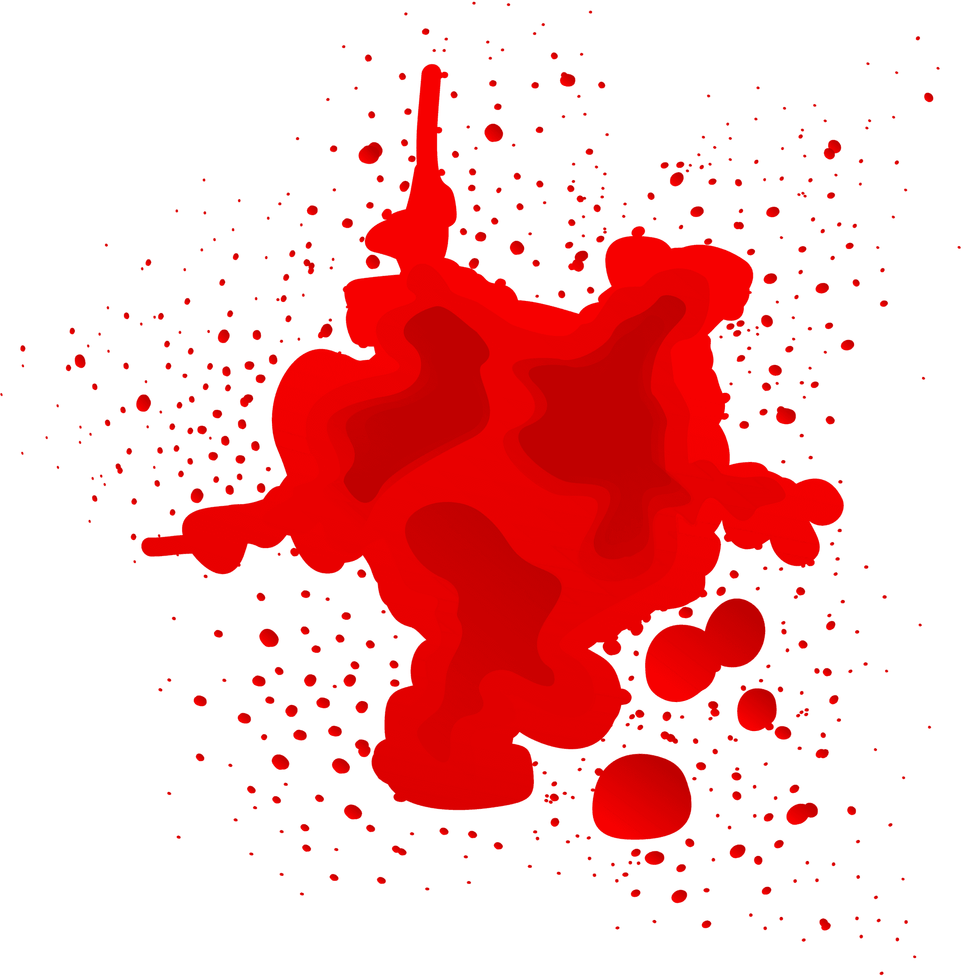 Red Blood Splatter Graphic PNG Image