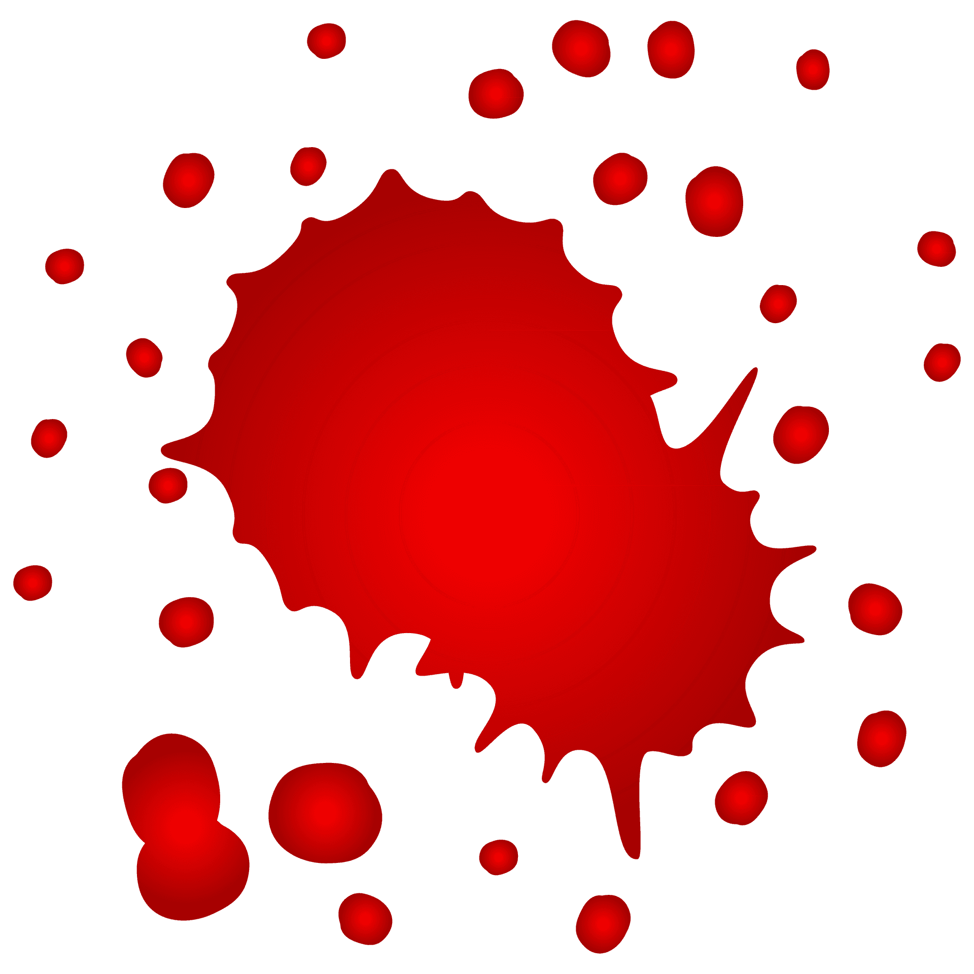 Red Blood Splatter Graphic PNG Image