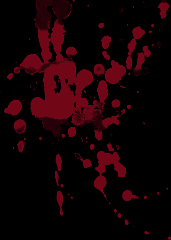 Red Blood Splatter Pattern PNG Image