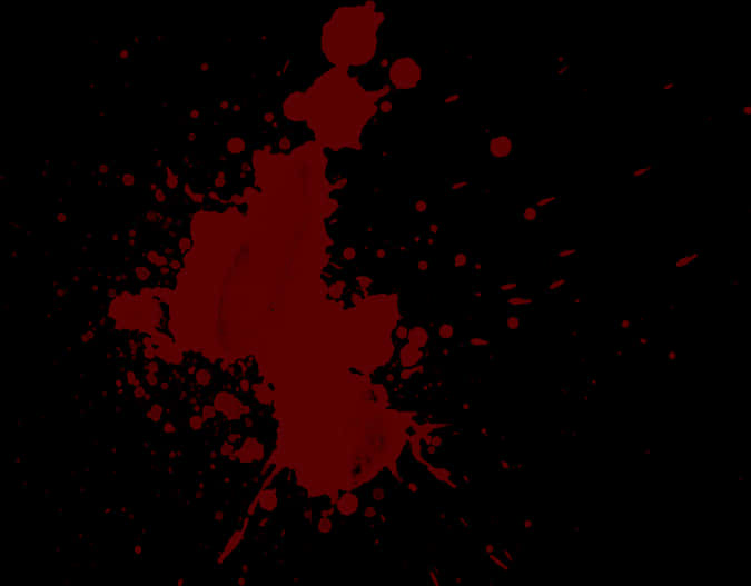 Red Blood Splatteron Black Background PNG Image