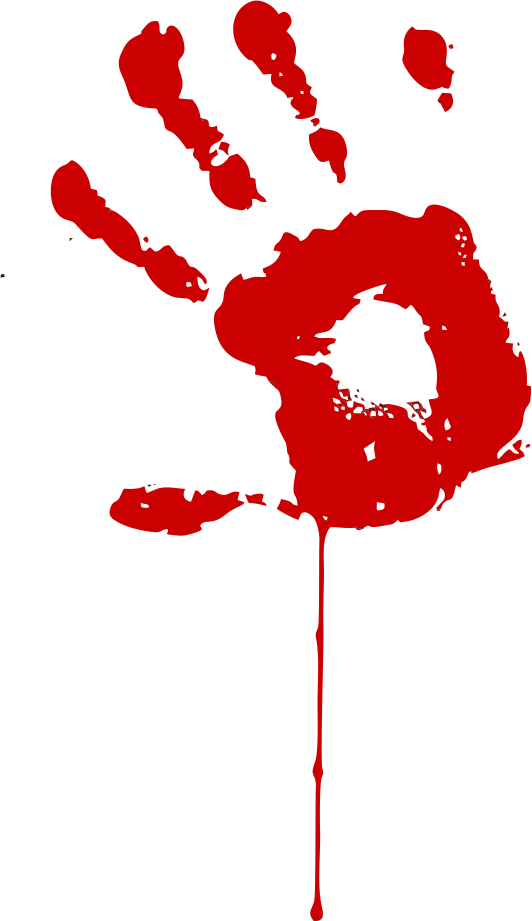 Red Bloody Handprint PNG Image