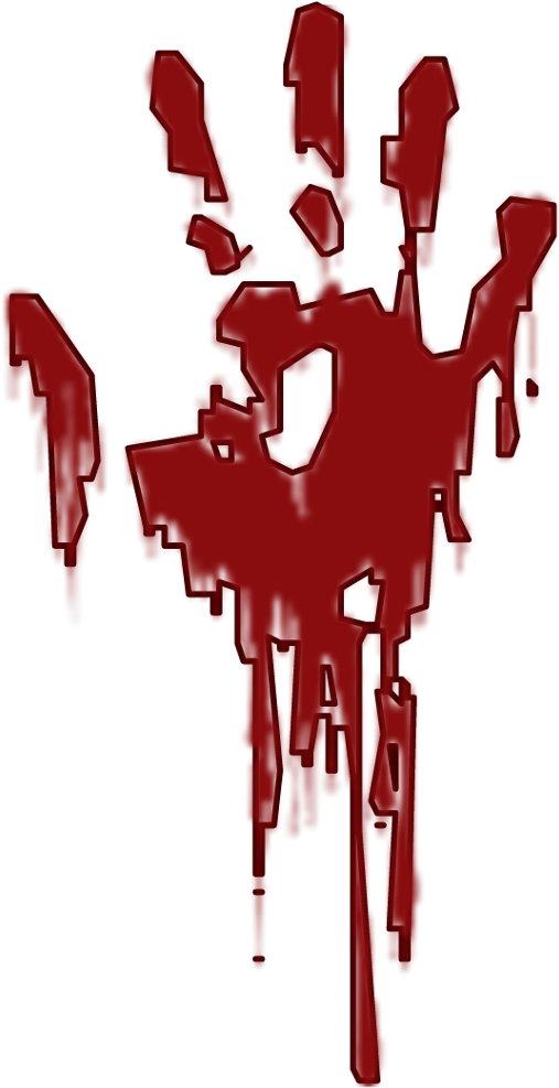 Red Bloody Handprint PNG Image