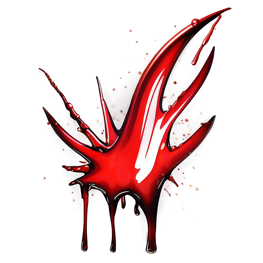 Red Bloody Splatter Clipart Png Wbf88 PNG Image