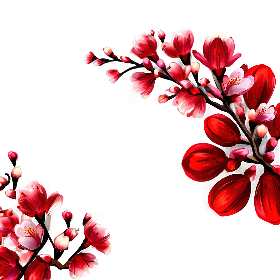 Red Blossom Png Qmx43 PNG Image