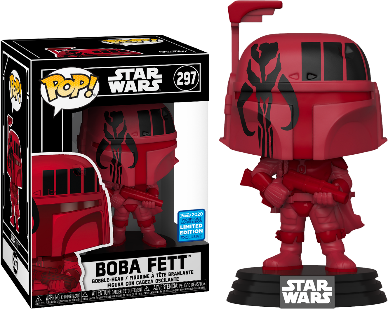 Red Boba Fett Funko Pop Exclusive PNG Image