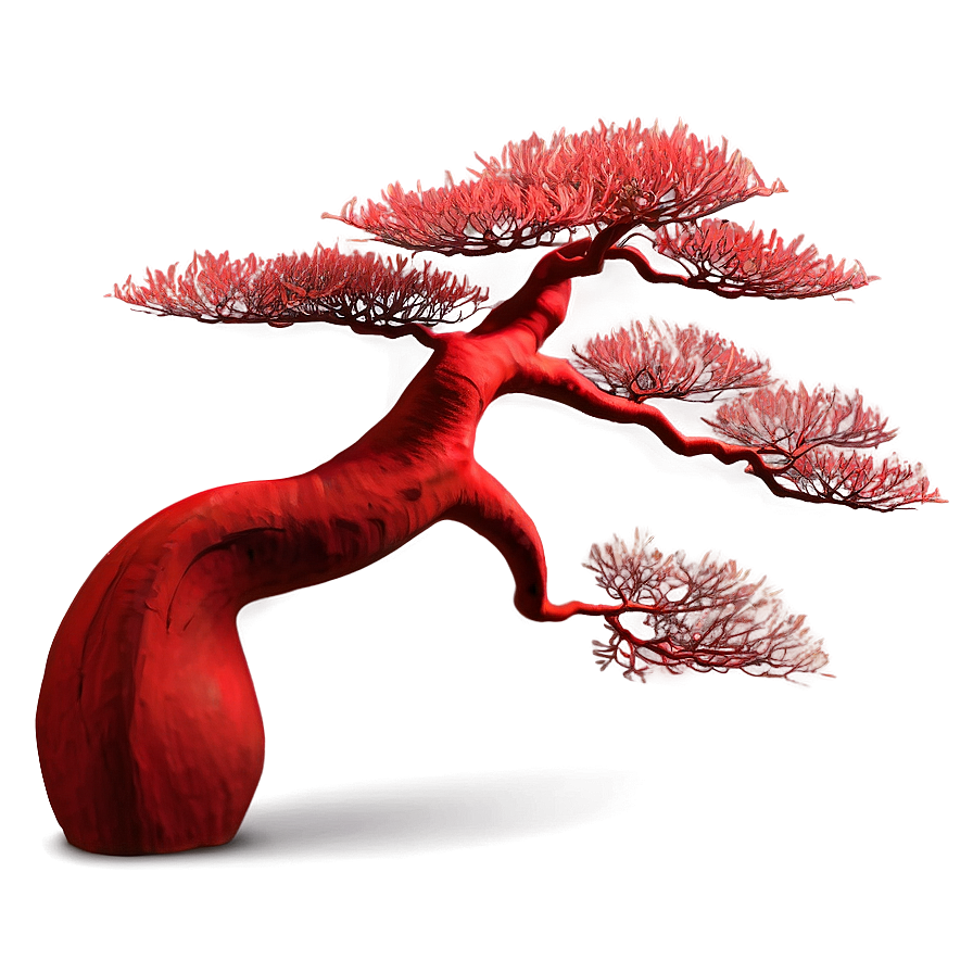 Red Bonsai Tree Drawing Png Mlb78 PNG Image