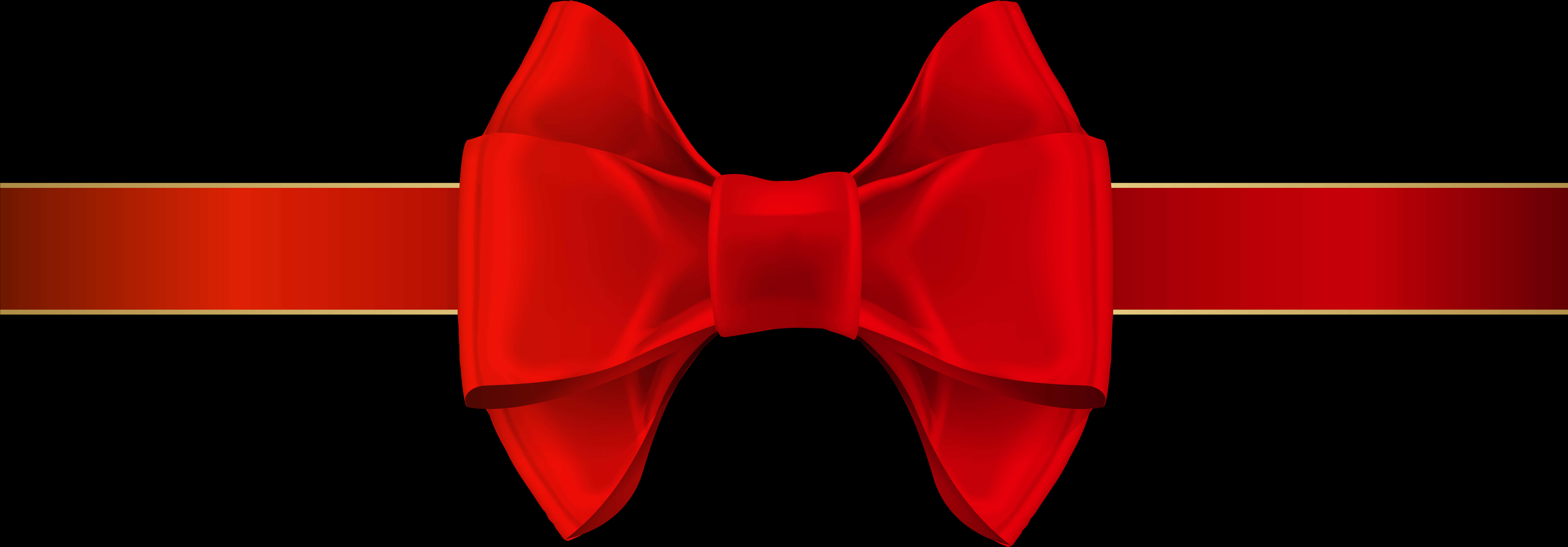 Red Bow Tie Black Background PNG Image