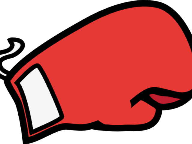 Red Boxing Glove Cartoon PNG Image