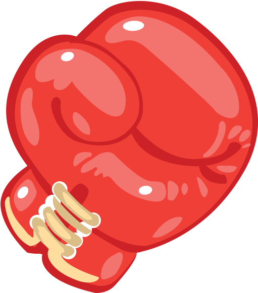 Red Boxing Glove Illustration PNG Image