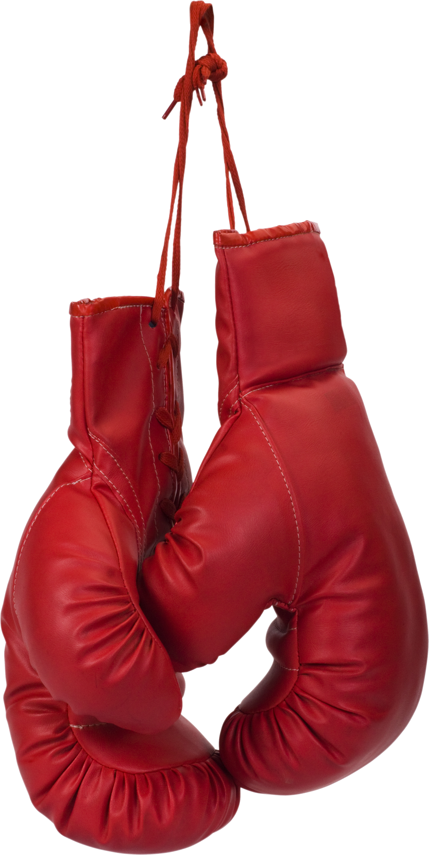 Red Boxing Gloves Hanging PNG Image