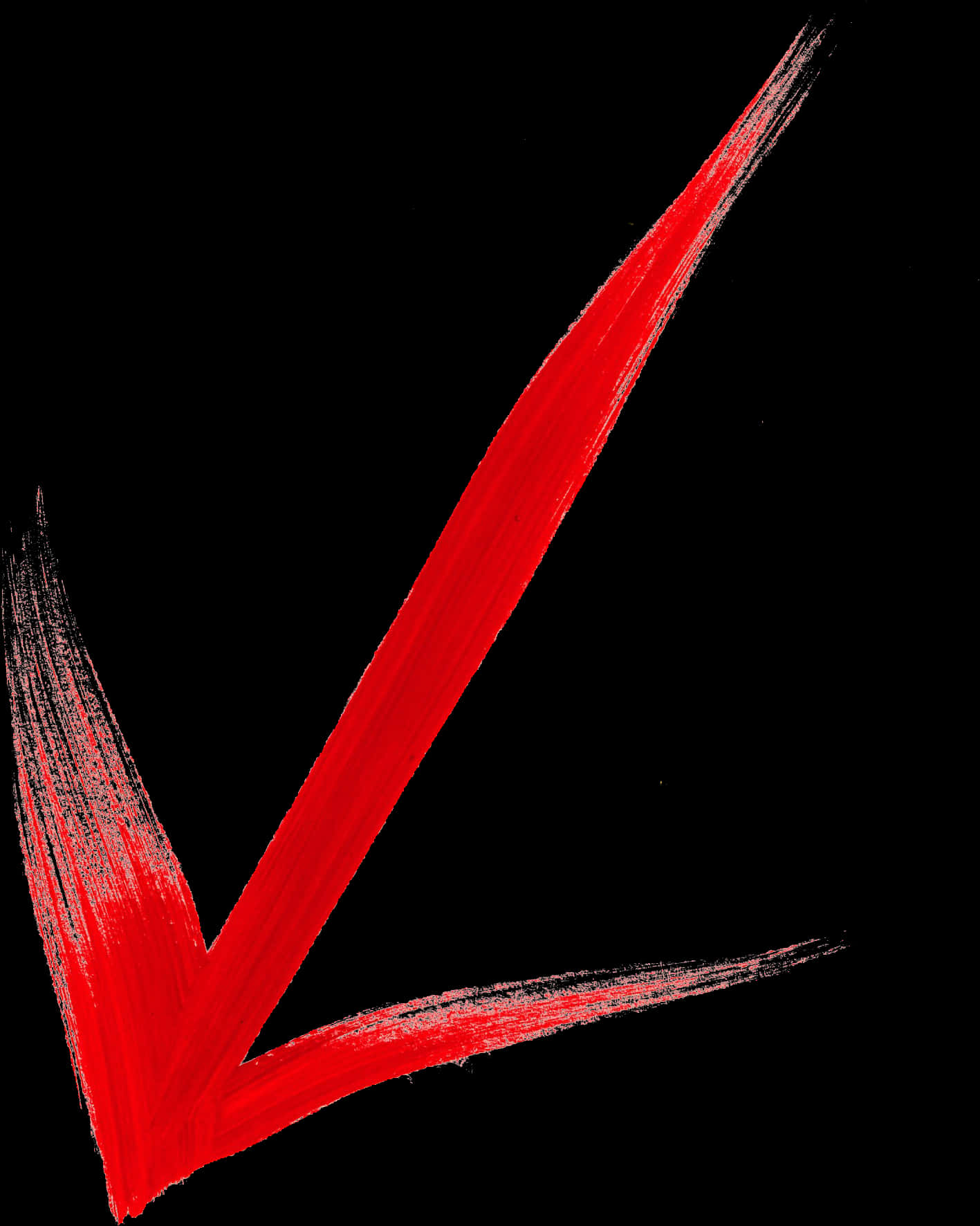 Red Brush Stroke Check Mark PNG Image