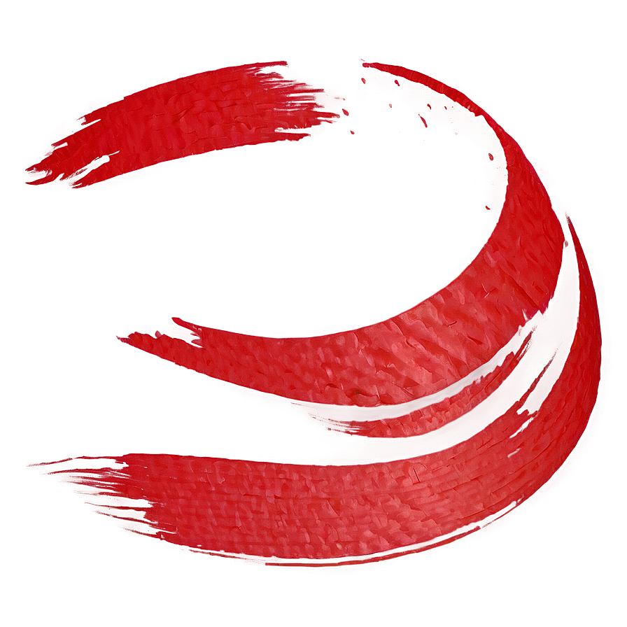 Red Brushstroke Overlay Png 06292024 PNG Image