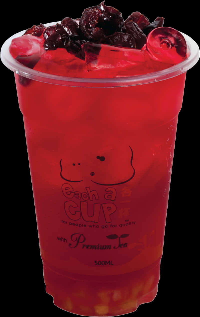 Red Bubble Teawith Toppings.jpg PNG Image