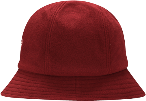 Red Bucket Hat Isolated PNG Image