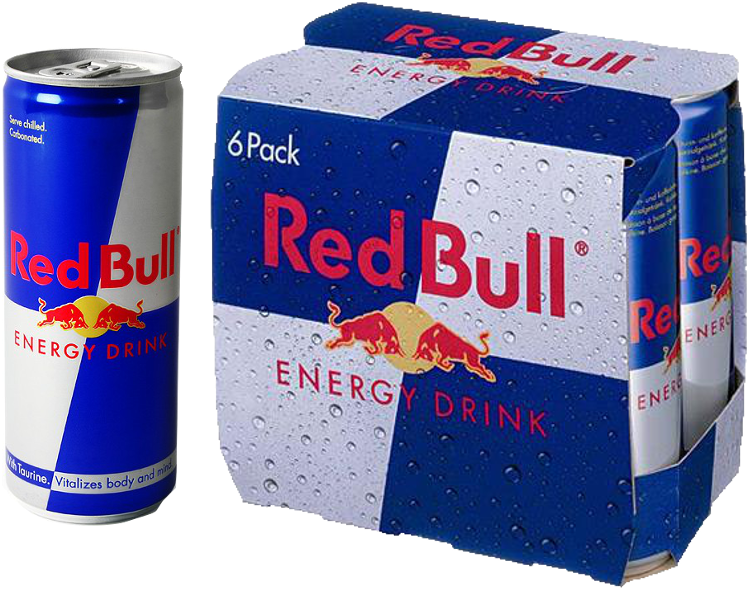 Red Bull Energy Drink Canand Pack PNG Image