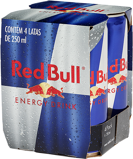 Red Bull Energy Drink4 Pack250ml Cans PNG Image