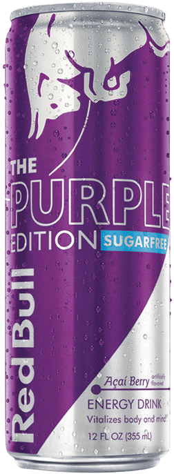 Red Bull Purple Edition Sugarfree Can PNG Image