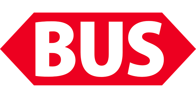 Red Bus Sign PNG Image