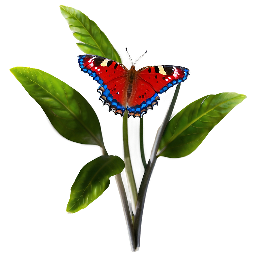 Red Butterfly Top View Png 1 PNG Image