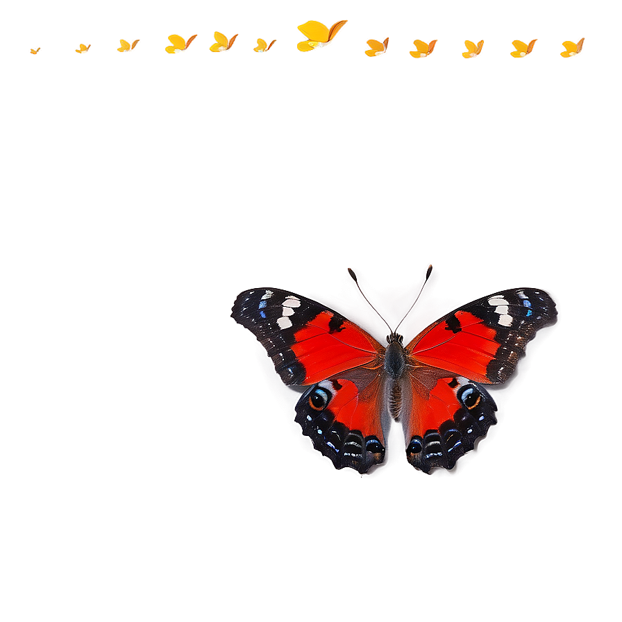 Red Butterfly Underwing Png 06122024 PNG Image