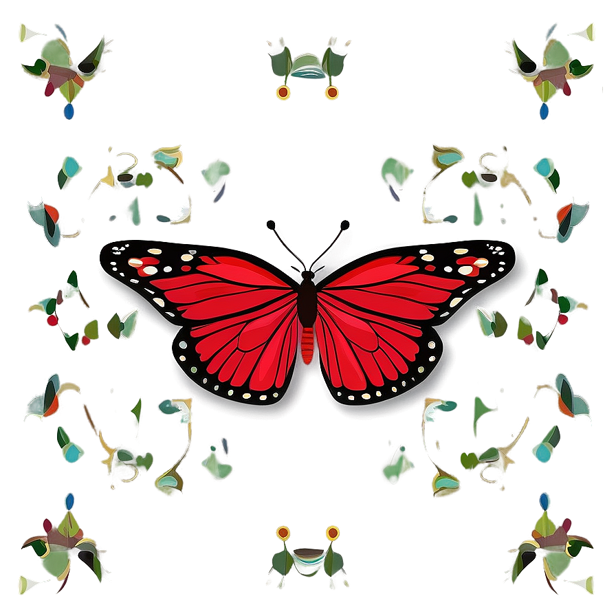 Red Butterfly Vector Png 06122024 PNG Image