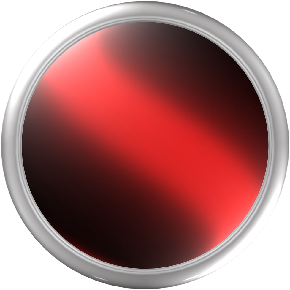 Red Button3 D Render PNG Image