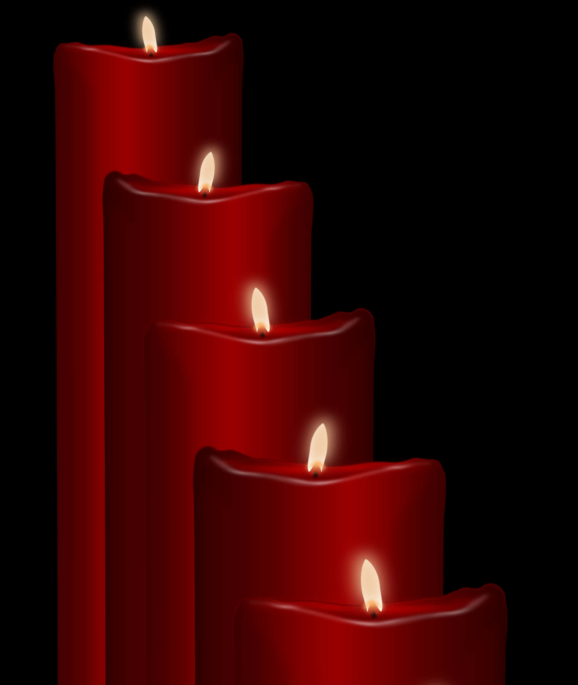 Red Candles Illuminatedin Darkness.jpg PNG Image