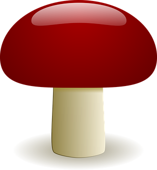 Red Cap Mushroom Graphic PNG Image