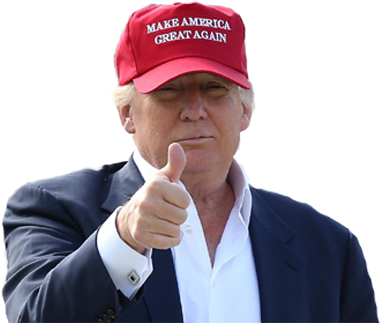 Red Cap Thumbs Up Gesture PNG Image