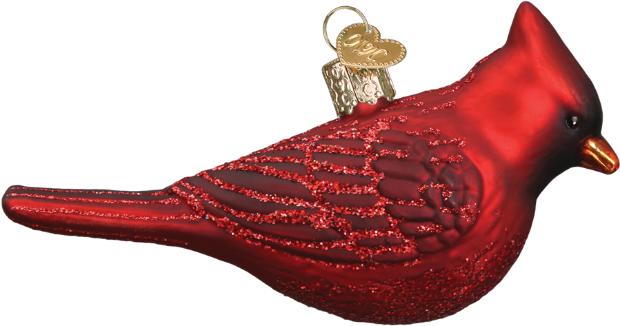 Red Cardinal Christmas Ornament PNG Image