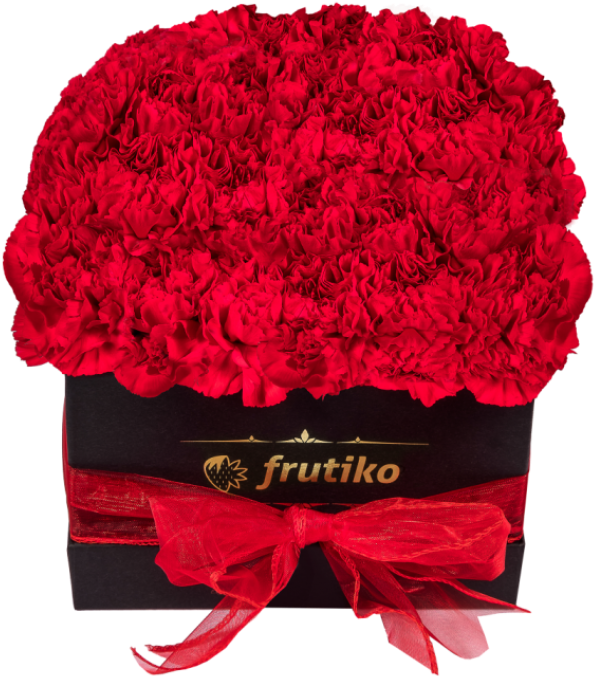 Red Carnation Flower Arrangement PNG Image