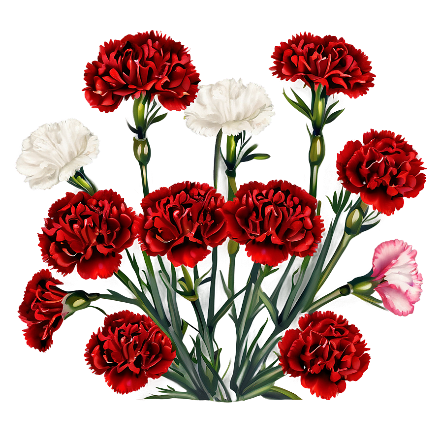 Red Carnations Delight Png Oyi PNG Image