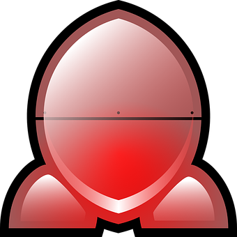 Red Cartoon Rocket Icon PNG Image