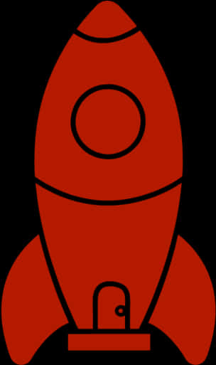 Red Cartoon Rocket Vector PNG Image