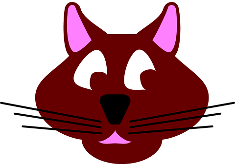 Red Cat Graphic PNG Image