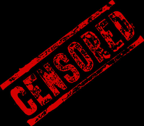 Red Censored Stamp PNG Image