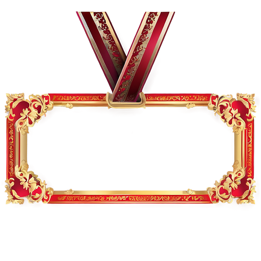 Red Certificate Frame Png Yat3 PNG Image