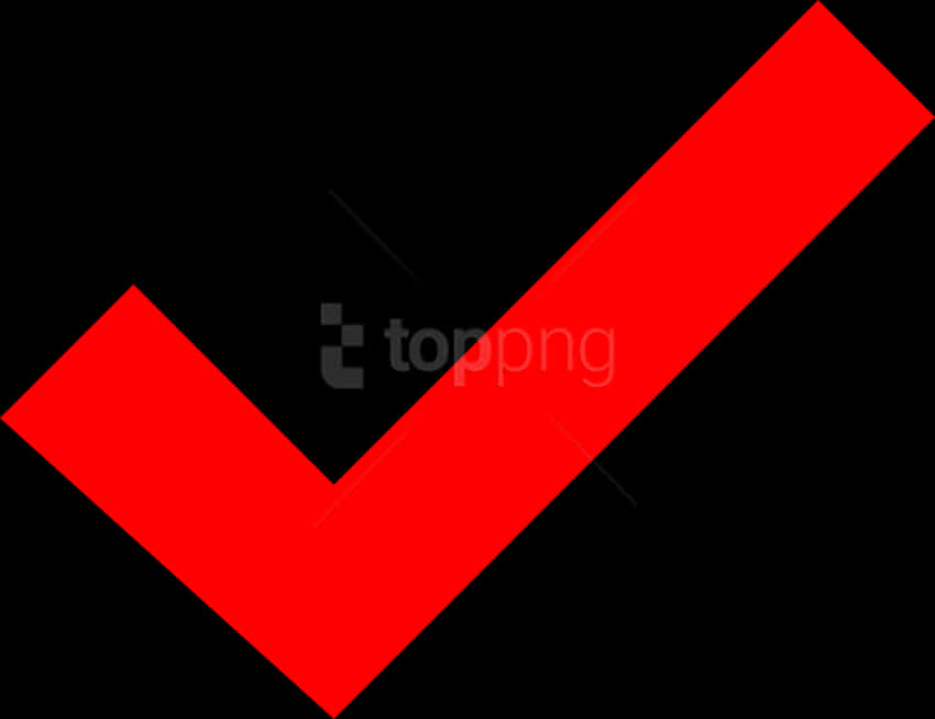 Red Check Mark Black Background.png PNG Image