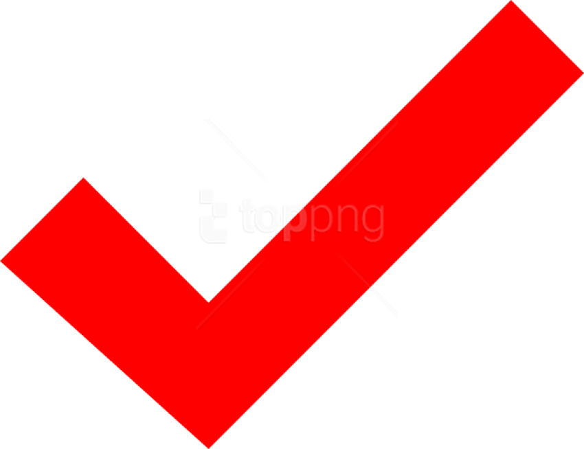 Red Check Mark Transparent Background.png PNG Image