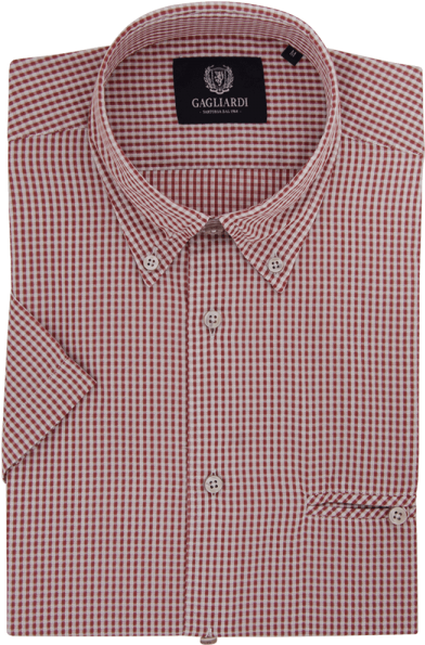 Red Checkered Dress Shirt Gagliardi PNG Image