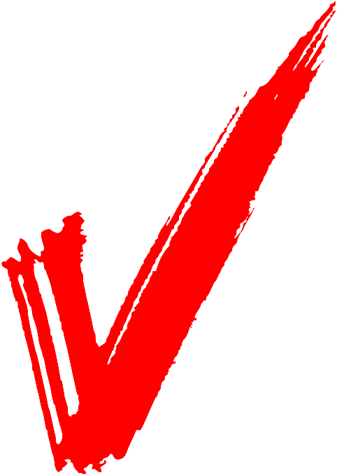 Red Checkmark Grunge Texture PNG Image