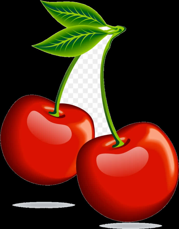 Red Cherries Transparent Background PNG Image