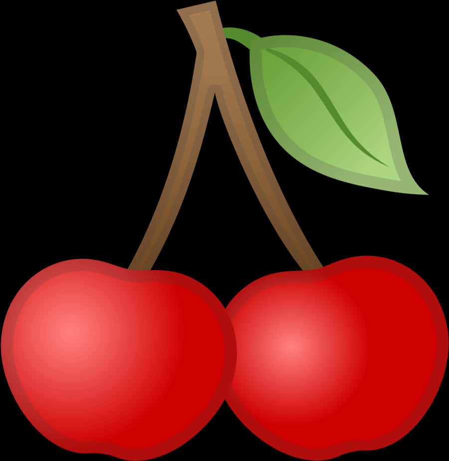 Red Cherries Vector Illustration PNG Image