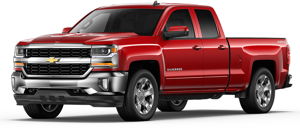 Red Chevrolet Silverado Truck Side View PNG Image